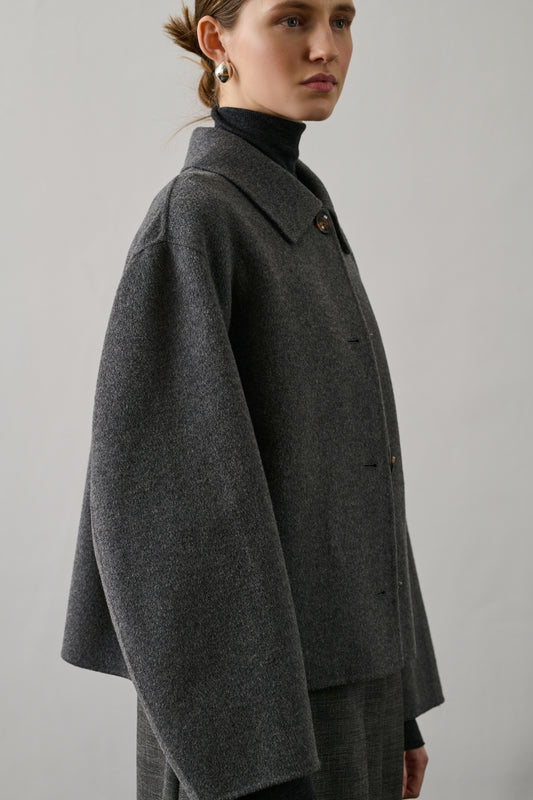 Manteau Gyoda - Gris Chiné - Laine - Femme