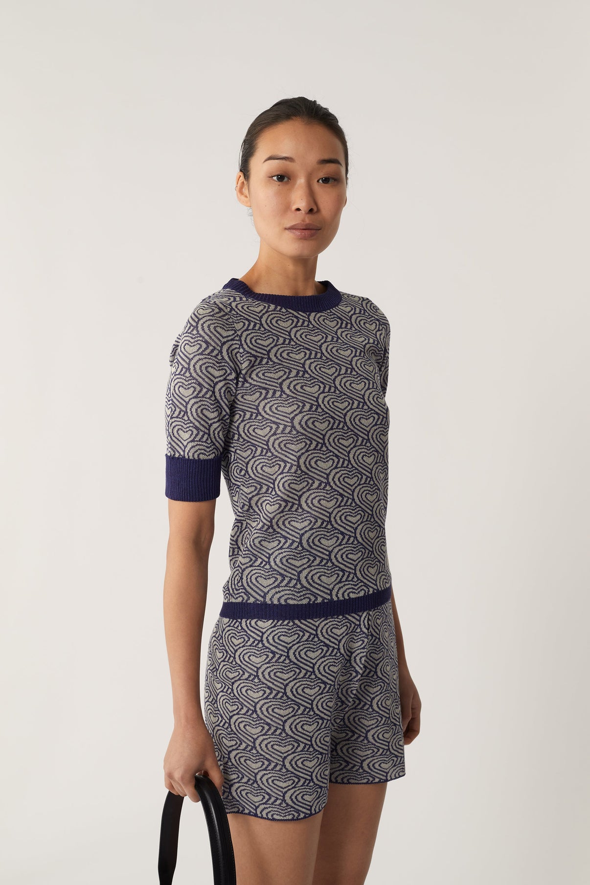 SHORT POPPY MAILLE NAVY vue 1