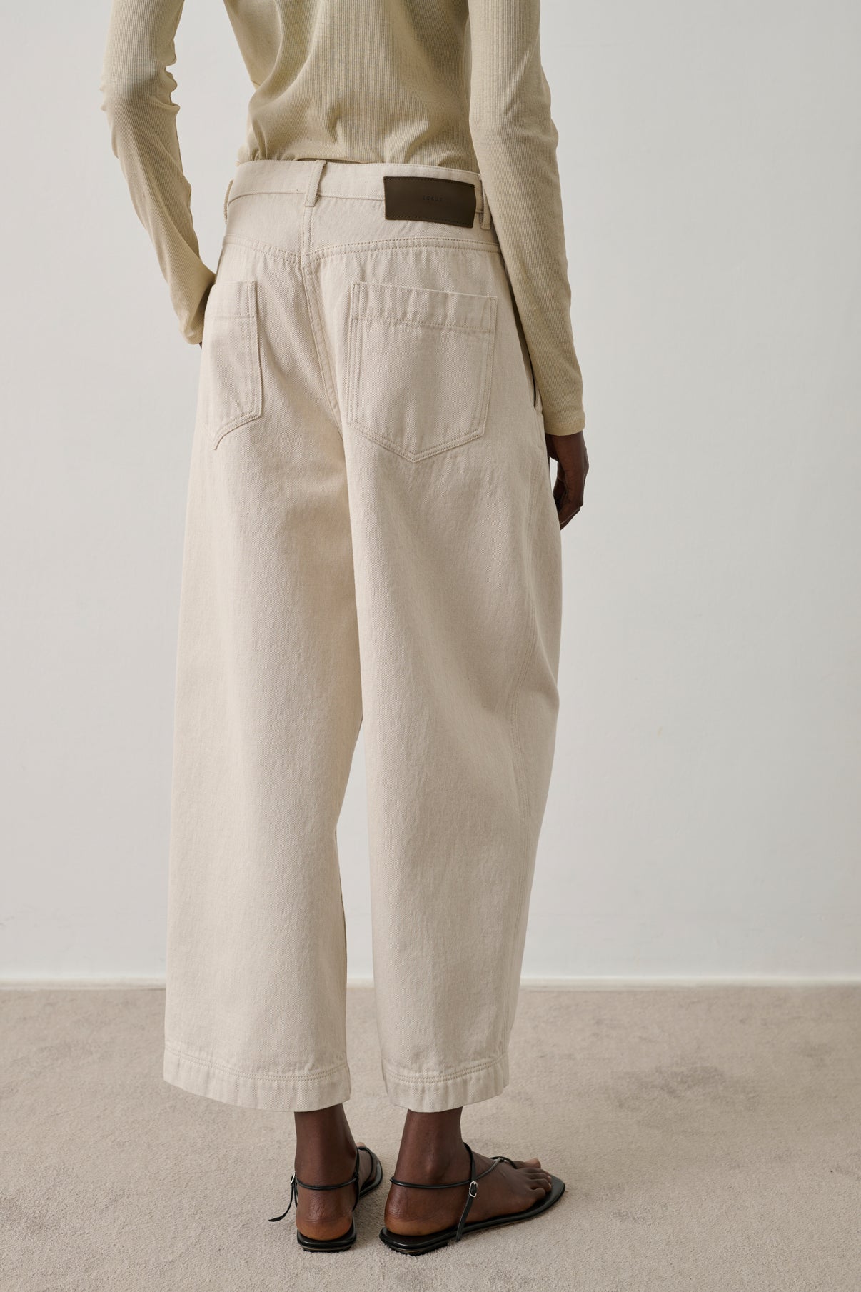 Pantalon Clovis - Blanc Grès - Coton - Femme vue 4