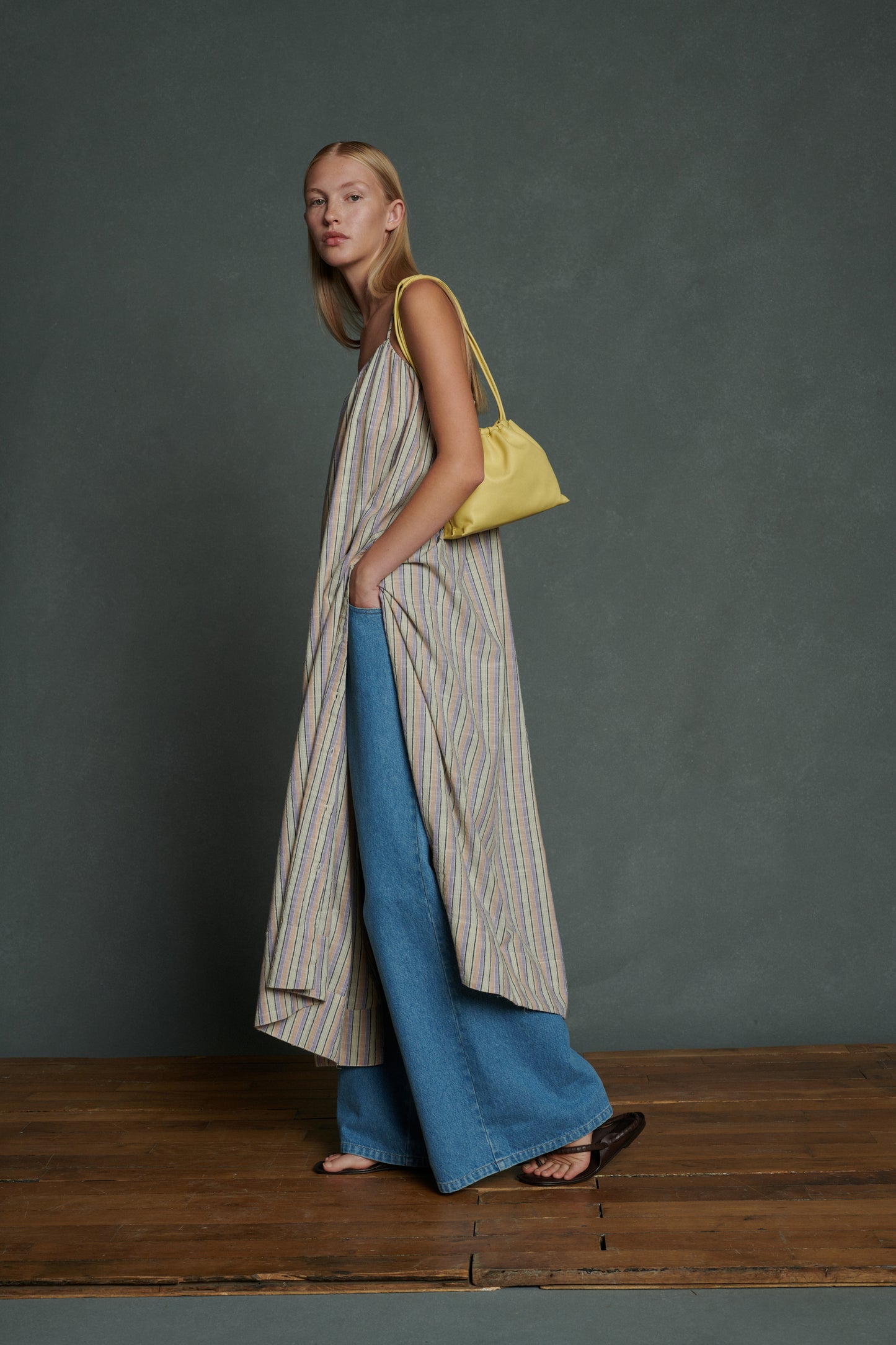 Robe Arielle - Parme/Beige - Coton - Femme