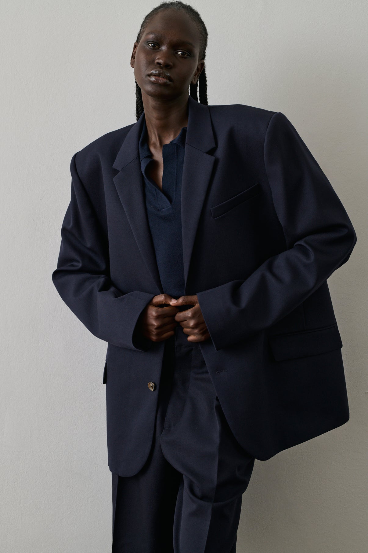 Veste Giani - Bleu Nuit - Laine - Femme vue 3