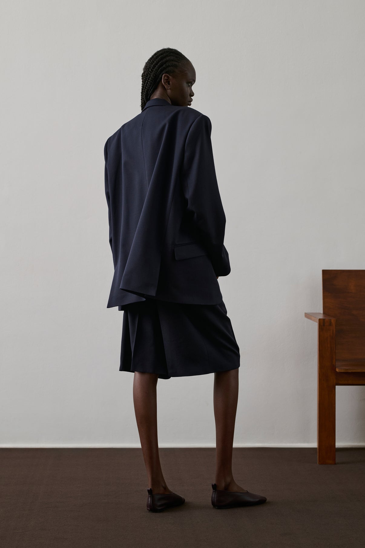 Veste Giani - Bleu Nuit - Laine - Femme vue 2