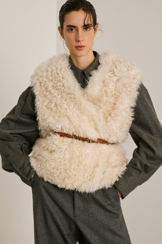 Veste Uden - Miel - Cuir - Femme