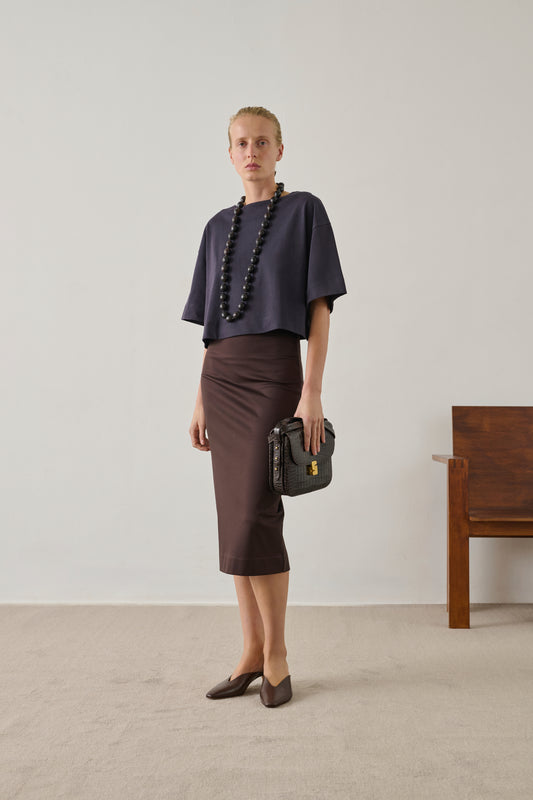 Tee-Shirt Davina - Aubergine - Coton - Femme