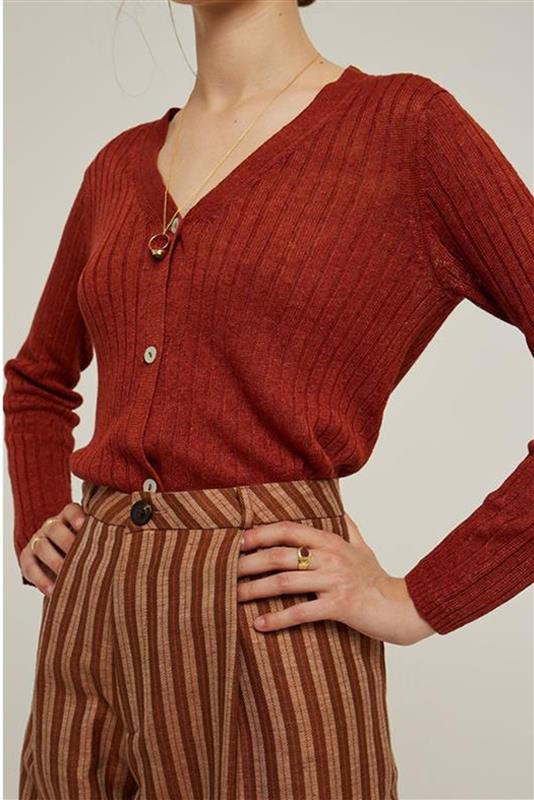 Cardigan FIBRE ROSE vue 2