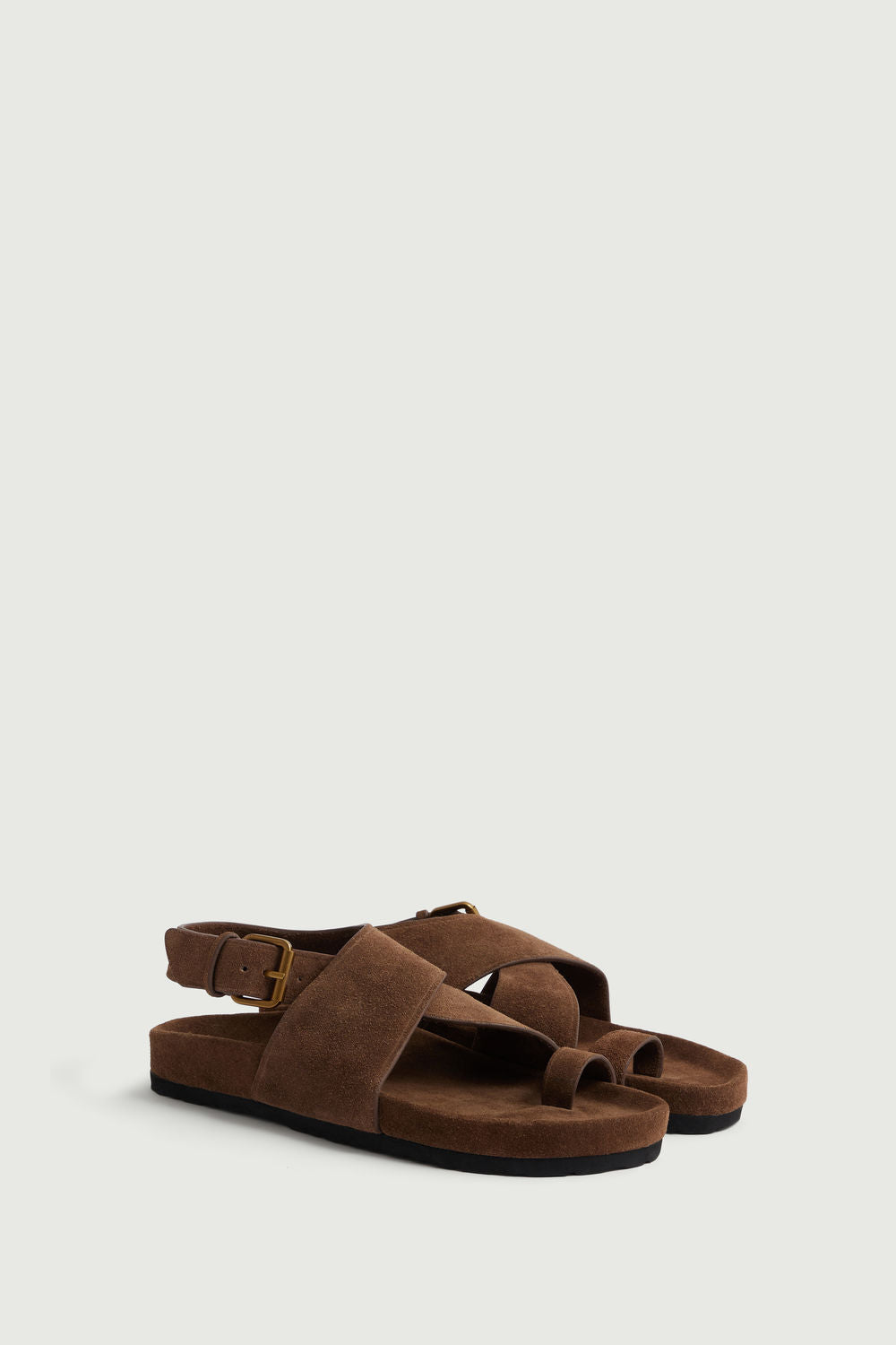 Sandales Domani - Chocolat - Cuir - Femme