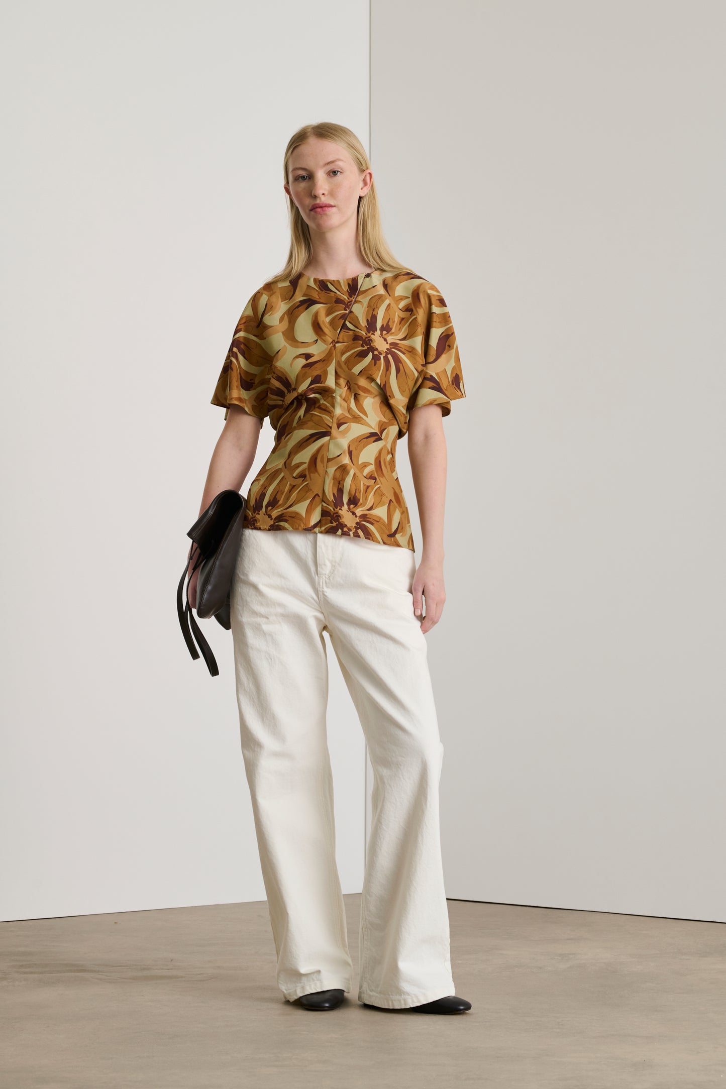 Blouse Embrun - Orange/Argile - Soie - Femme